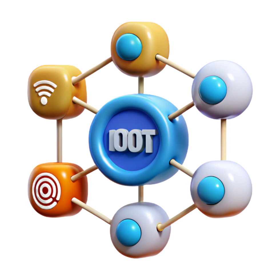 beautiful inspired Internet of things network diagram NO BACKGROUND with Transparent Background. png