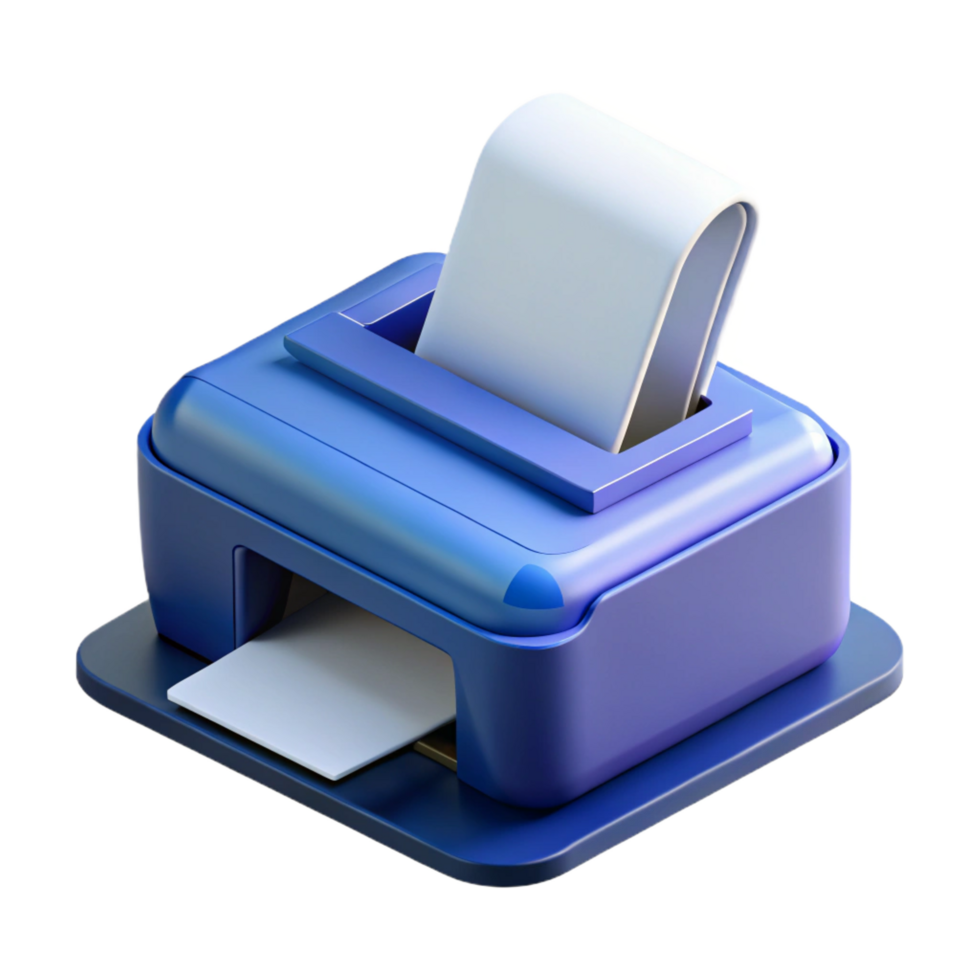 celebrated abstract Printer with paper tray NO BACKGROUND with Transparent Background. genuine png