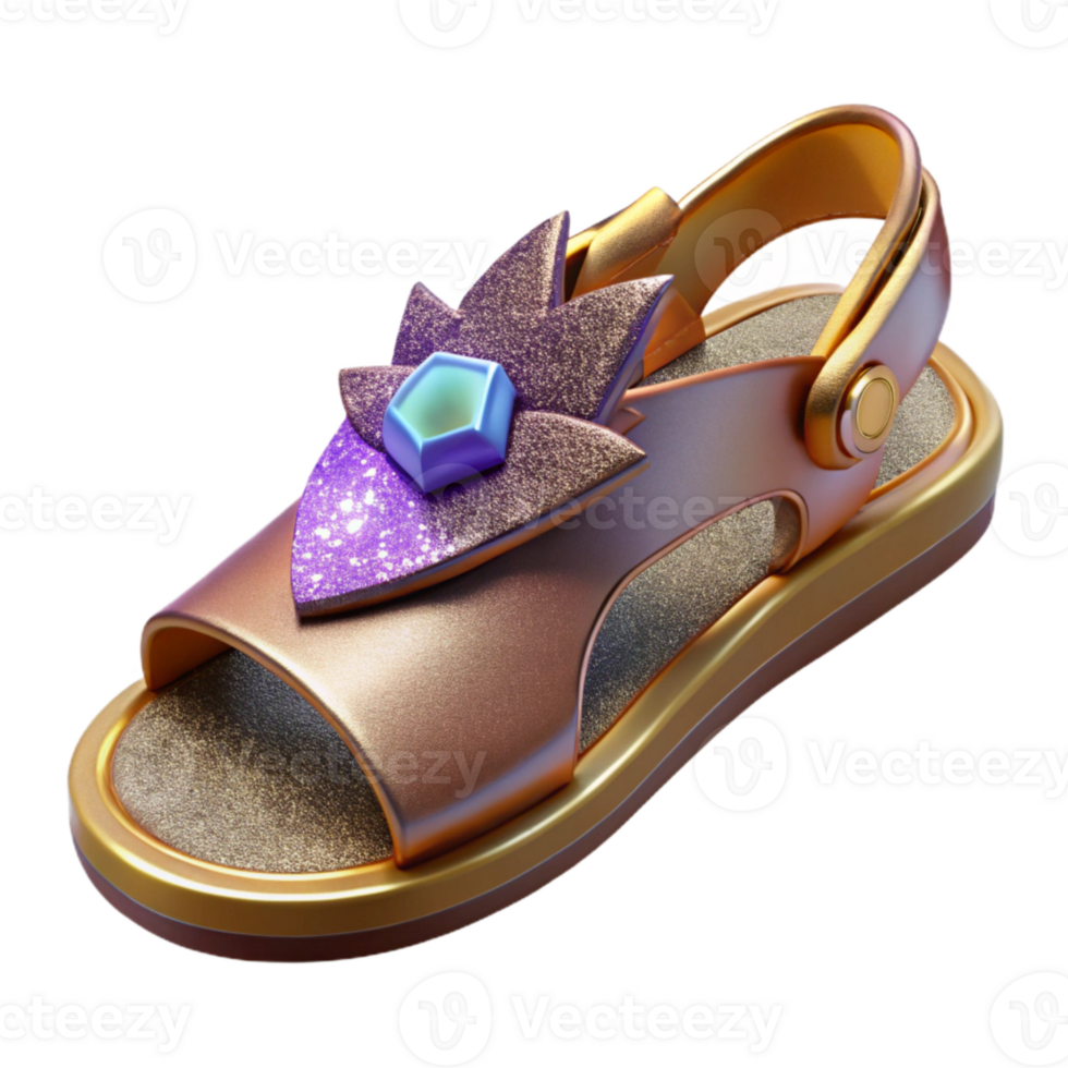 serene minimalist Handcrafted Leather Sandal Isolated with Shadow professional png