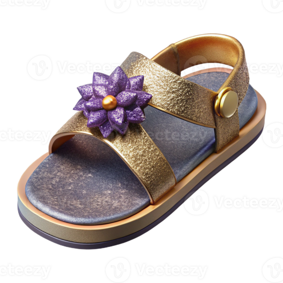 elegant contemporary Handcrafted Leather Sandal Isolated with Shadow professional png