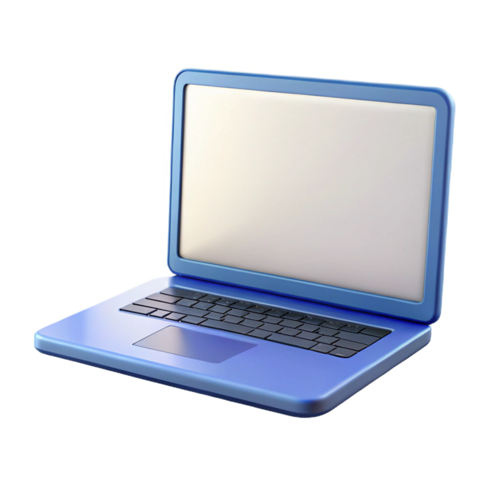 beautiful ethereal bohemian Laptop with blank screen NO BACKGROUND with Transparent Background. premium png
