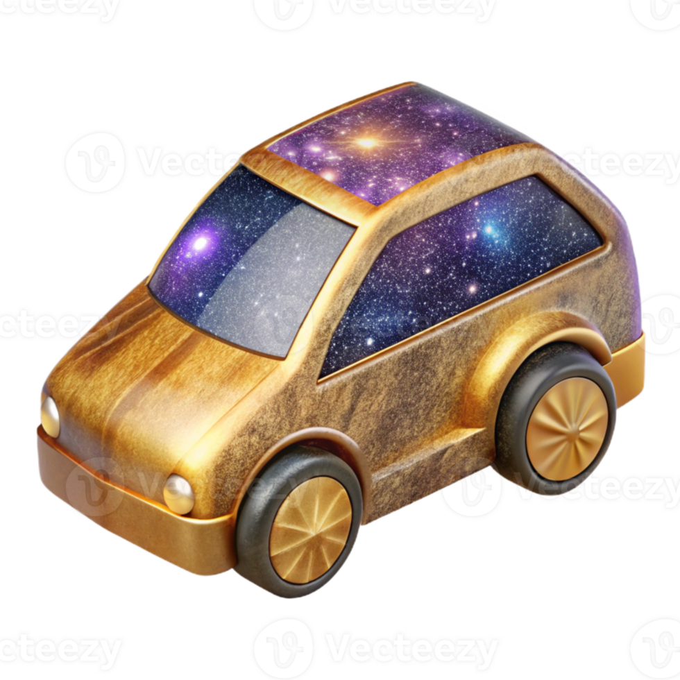 wonderful modern Handcrafted Wooden Toy Car Side View Isolated original png