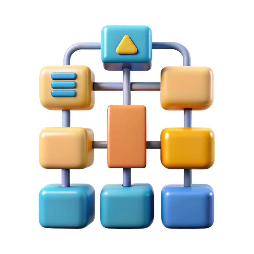 calm fascinating Machine learning algorithm flowchart NO BACKGROUND with Transparent Background. impeccable png