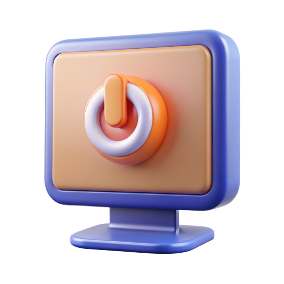 beautiful mysterious vintage Computer monitor power button NO BACKGROUND with Transparent Background. premium png