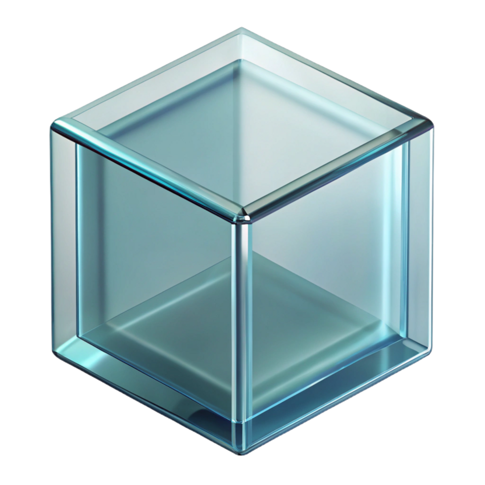 dazzling playful renaissance Glass block, clear, NO BACKGROUND with Transparent Background. genuine png