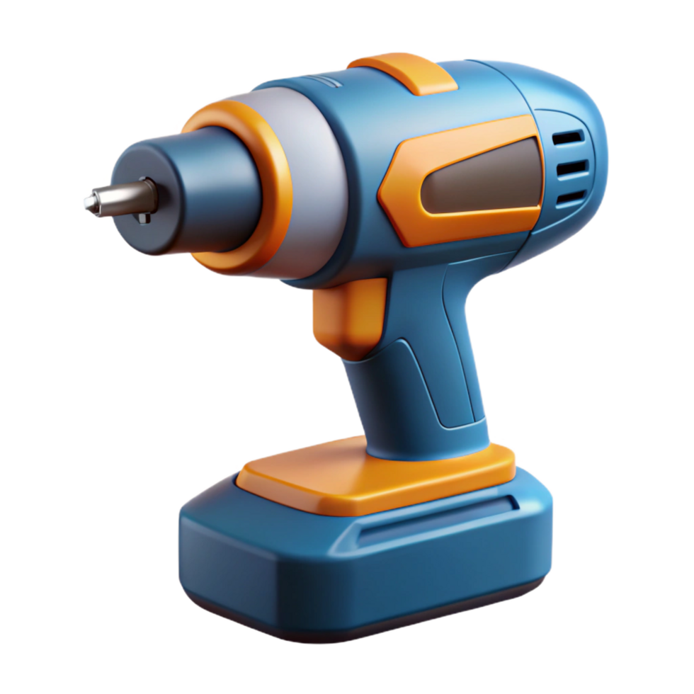 elegant timeless Electric drill, cordless, NO BACKGROUND with Transparent Background. png
