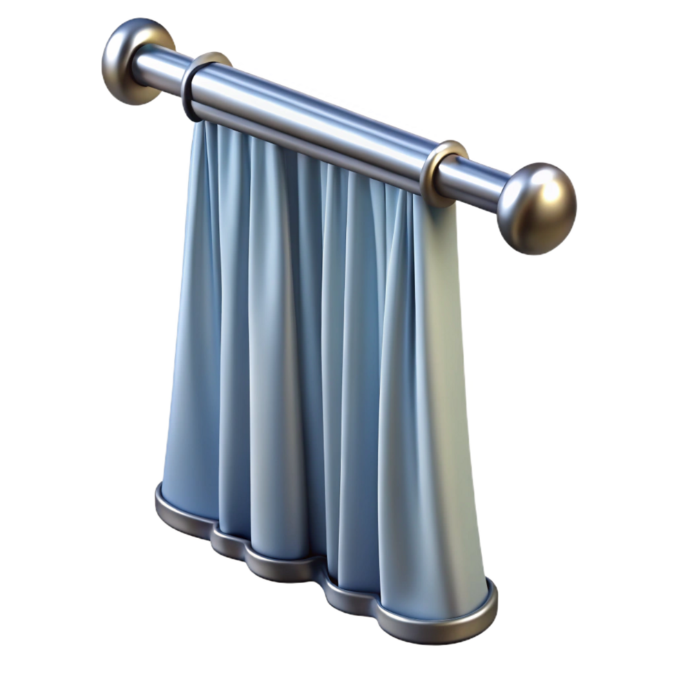 dramatic exceptional Curtain rod, metal, NO BACKGROUND with Transparent Background. png