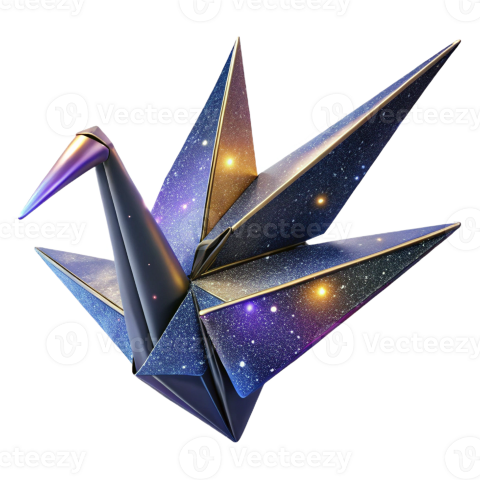 stunning minimalist Handmade Paper Crane Origami Design Isolated high quality png