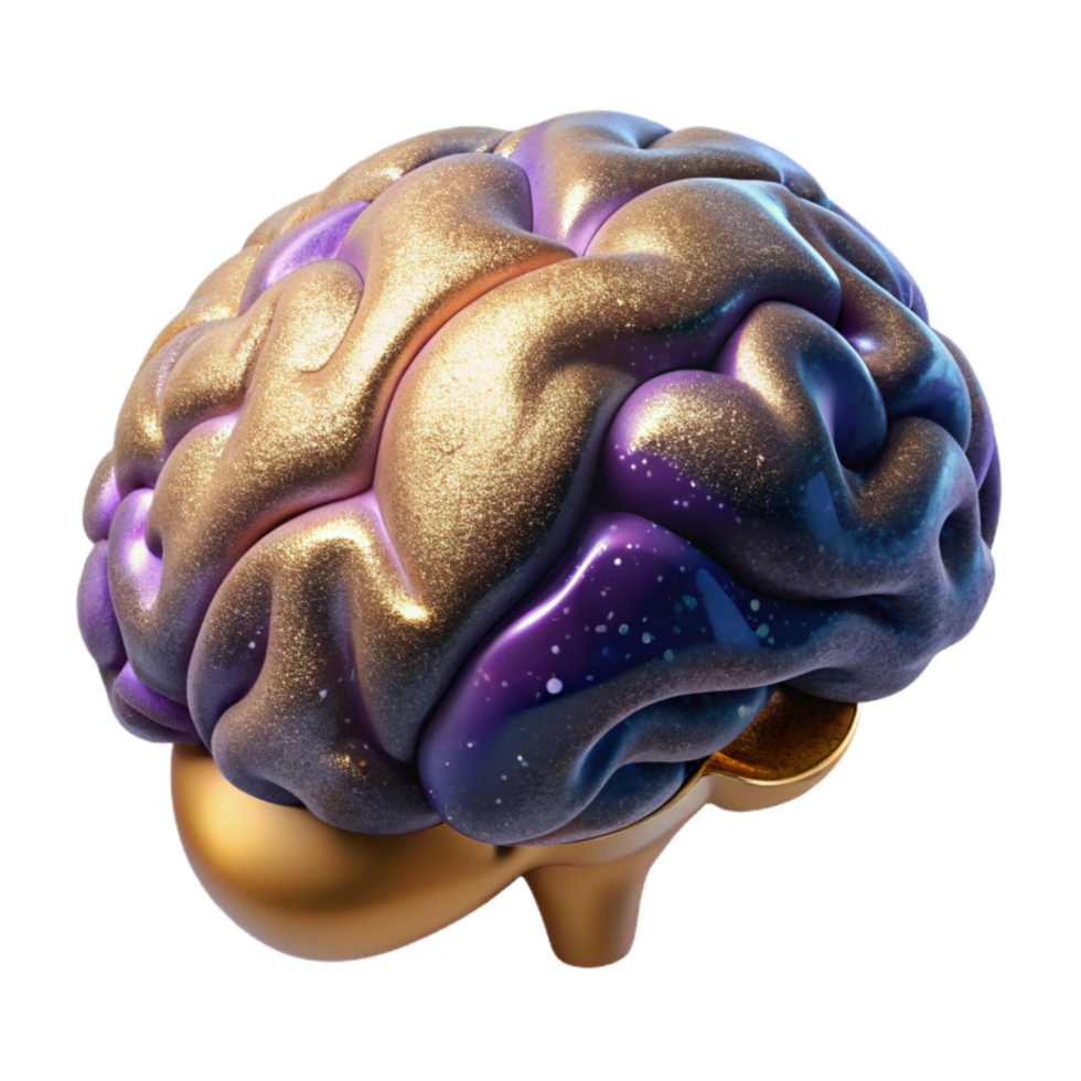 beautiful traditional Human Brain Side View Isolated exclusive png