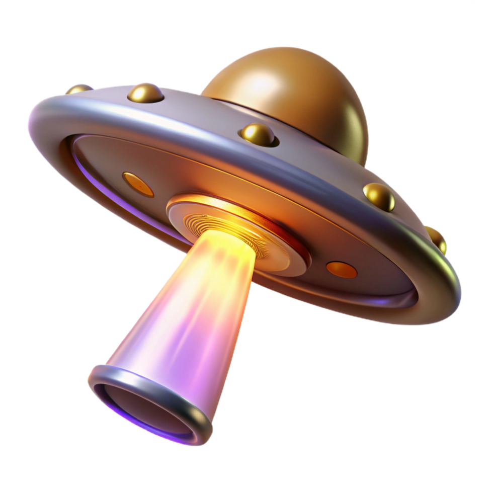 dazzling urban Alien energy weapon emitting a beam of light NO BACKGROUND with Transparent Background. 4K png