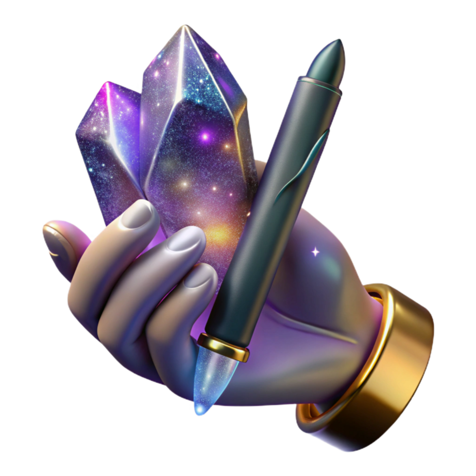 impressive minimalist Human Hand Holding a Pen Transparent Element png