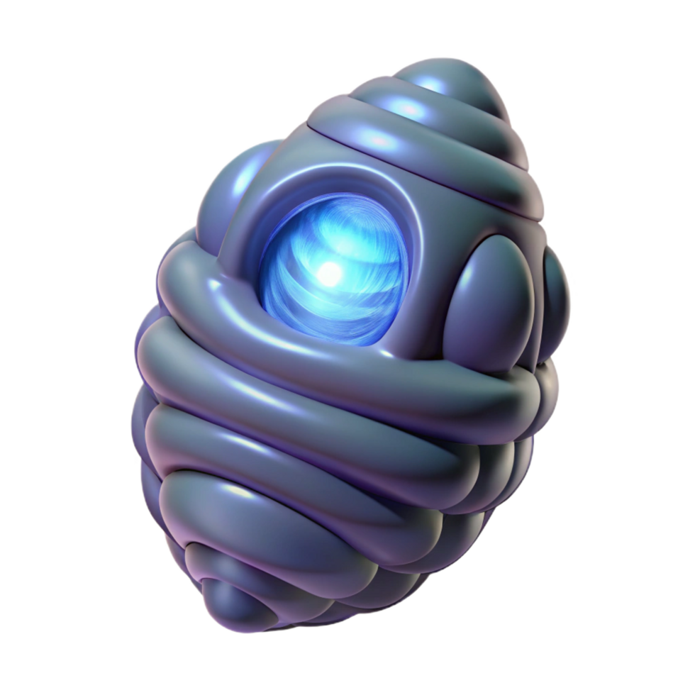 alluring sought-after Alien cocoon with pulsating light NO BACKGROUND with Transparent Background. png