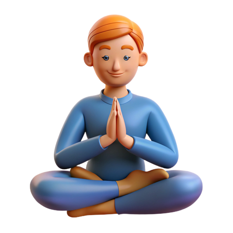 beautiful calm classic Person meditating in lotus position. NO BACKGROUND with Transparent Background. exclusive png