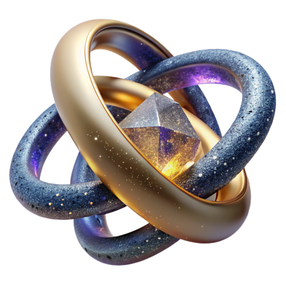 wonderful modern Interlocking Rings Illusion Cutout Transparent Background exclusive png