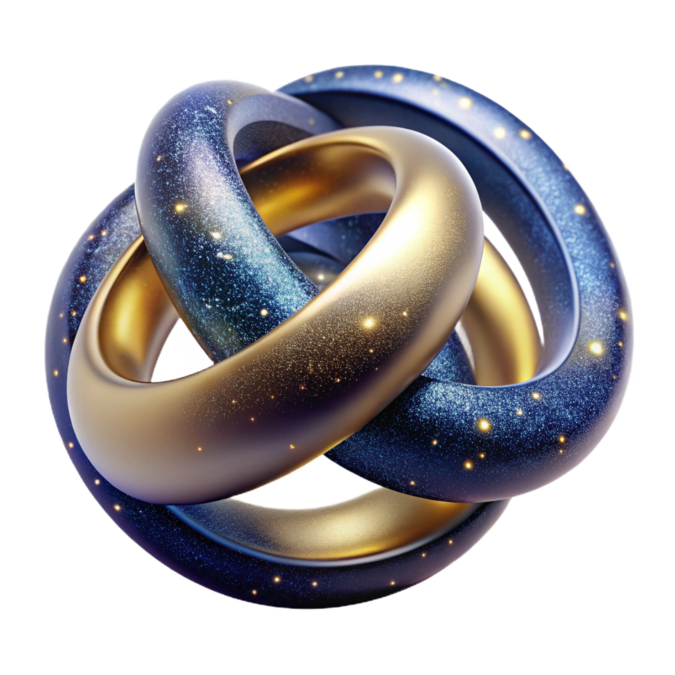 magnificent creative Interlocking Rings Illusion Cutout Transparent Background exclusive png