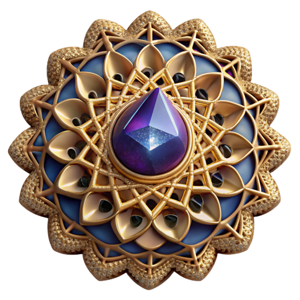 impressive modern Intricate Crochet Doily Cutout Element high resolution png