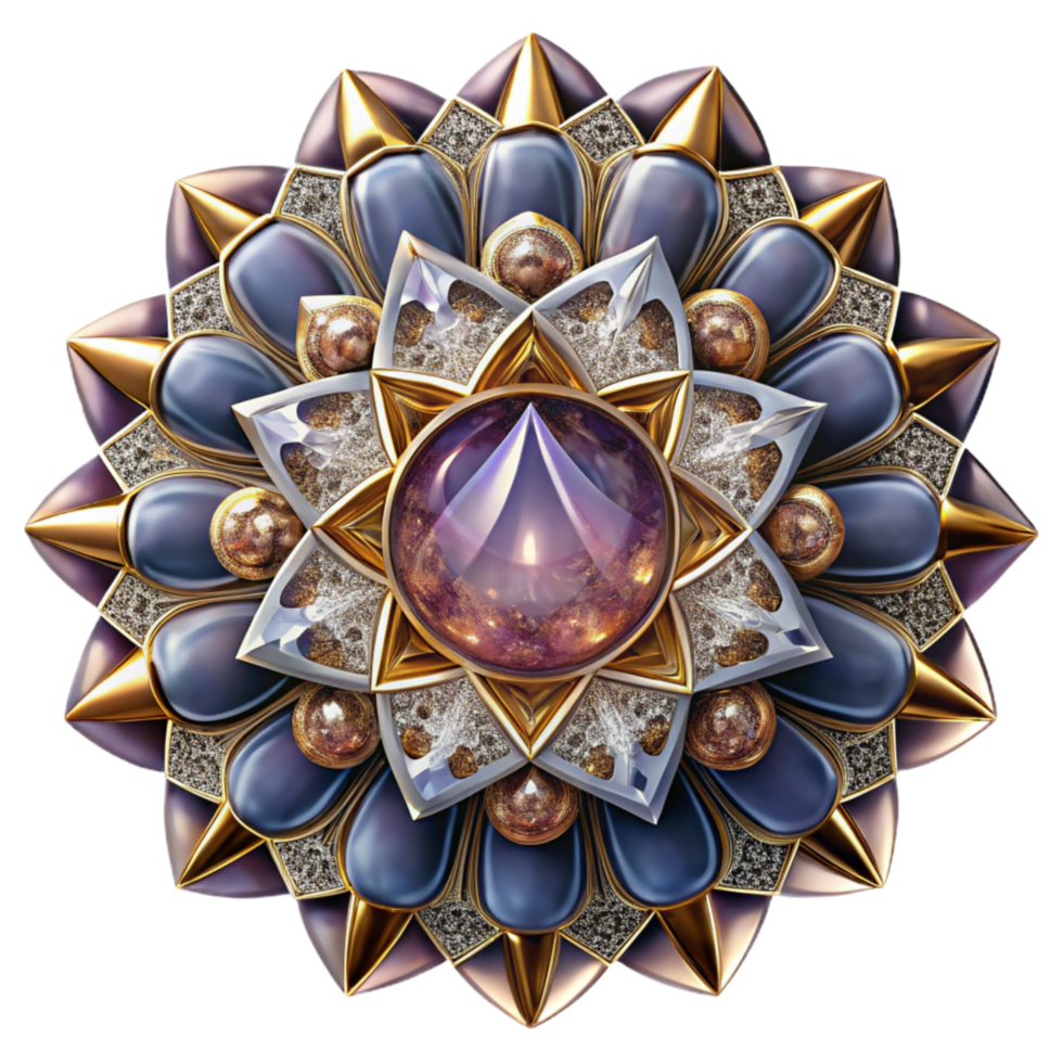 beautiful vintage Intricate Kaleidoscope Mandala Transparent Background premium png