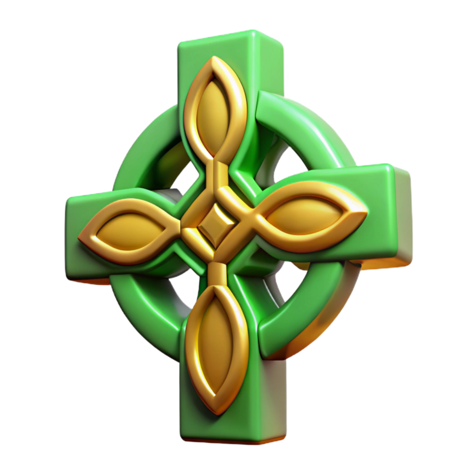 breathtaking dreamy futuristic Celtic Cross. NO BACKGROUND with Transparent Background. sharp png