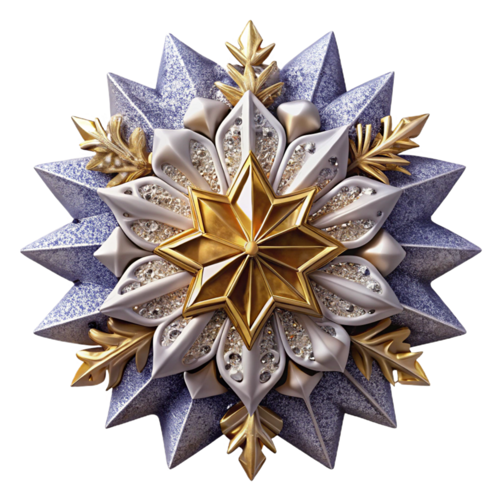 beautiful traditional Intricate Paper Snowflake Cutout on Transparent Background professional png