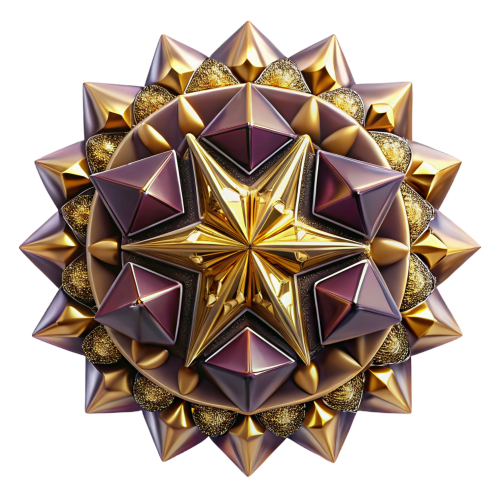 wonderful rustic Kaleidoscope Geometric Pattern Cutout authentic png