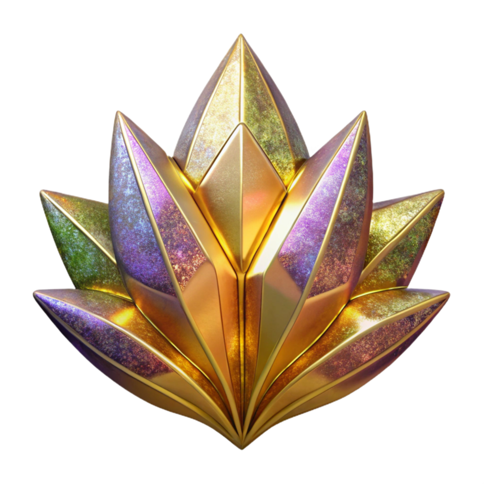 elegant creative Kaleidoscope Leaf Isolated Element png
