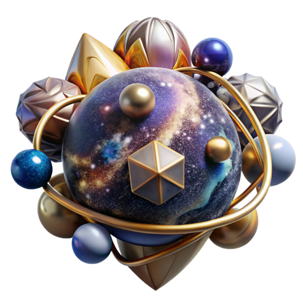 dramatic minimalist Kaleidoscope Planets Cutout exclusive png