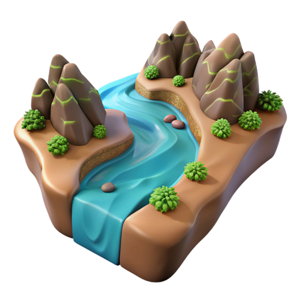 captivating dramatic elegant Styx River, river in the Underworld. NO BACKGROUND with Transparent Background. authentic png