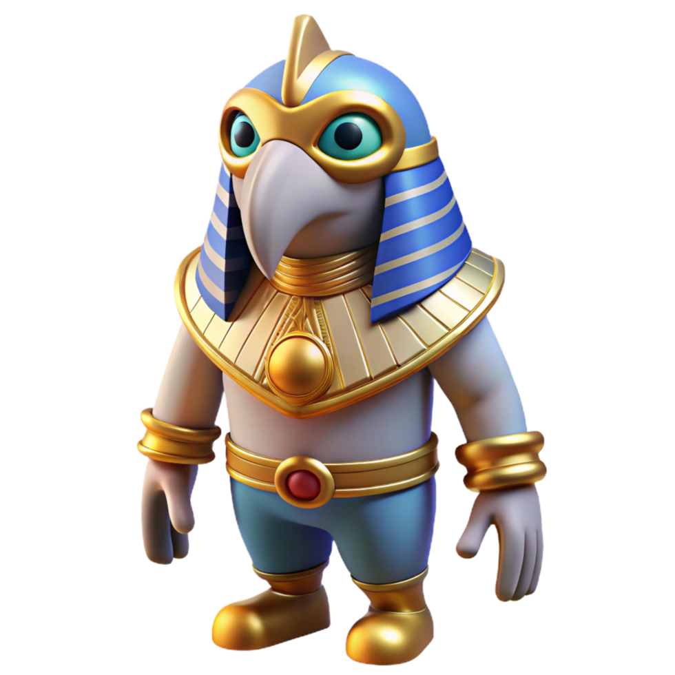 calm glorious Horus, Egyptian god of the sky. NO BACKGROUND with Transparent Background. premium png