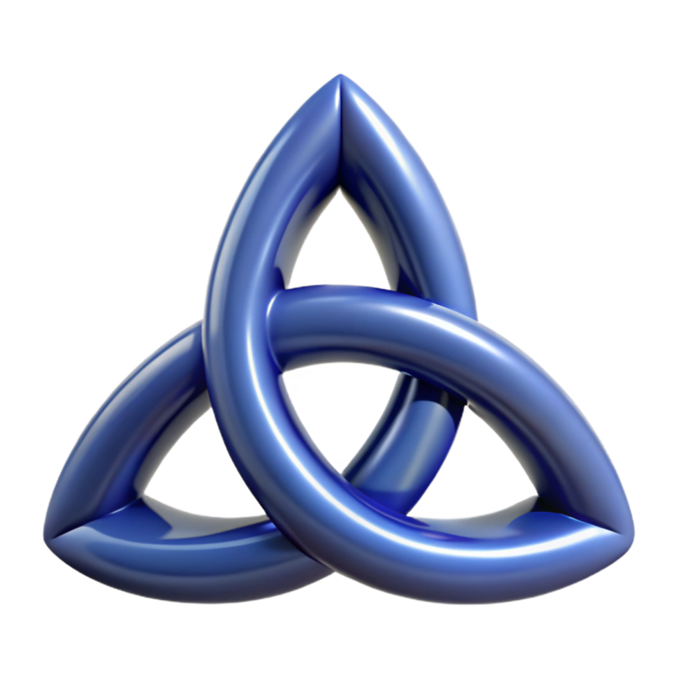 dramatic iconic Triquetra, Celtic symbol. NO BACKGROUND with Transparent Background. png