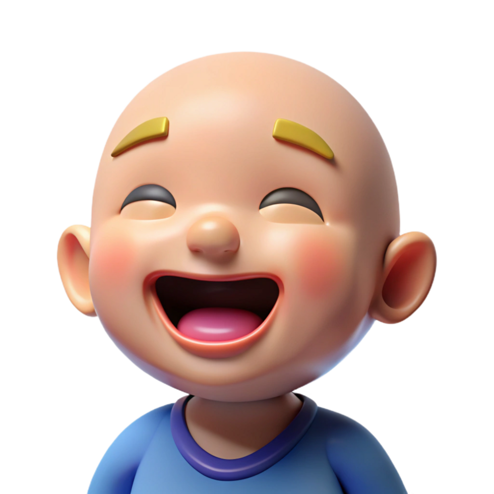 alluring memorable Happy baby, laughing, NO BACKGROUND with Transparent Background. png