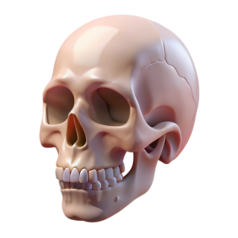 alluring acclaimed Skull, human, NO BACKGROUND with Transparent Background. png