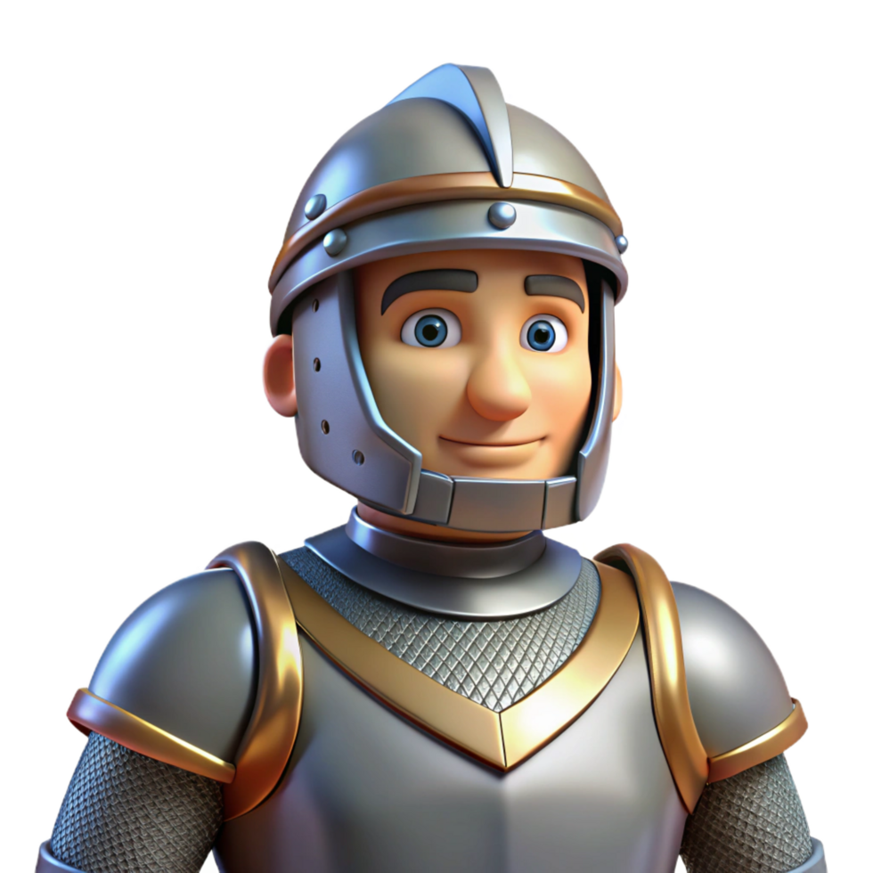 bold dazzling Knight, in armor, NO BACKGROUND with Transparent Background. exclusive png