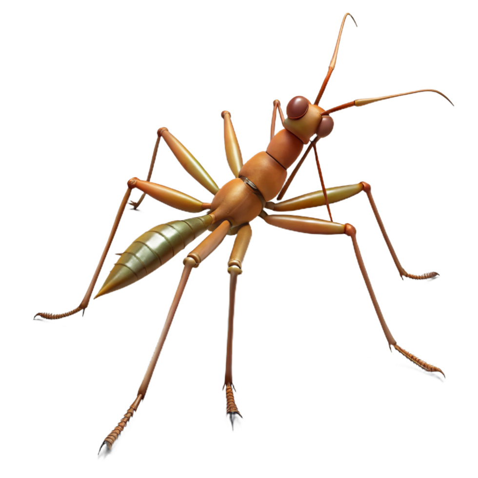 enchanting acclaimed A walking stick insect, NO BACKGROUND with Transparent Background. png