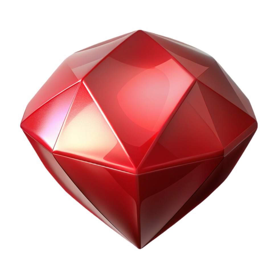 dynamique exquis une seul, rouge sang rubis. non Contexte avec transparent Contexte. précision png