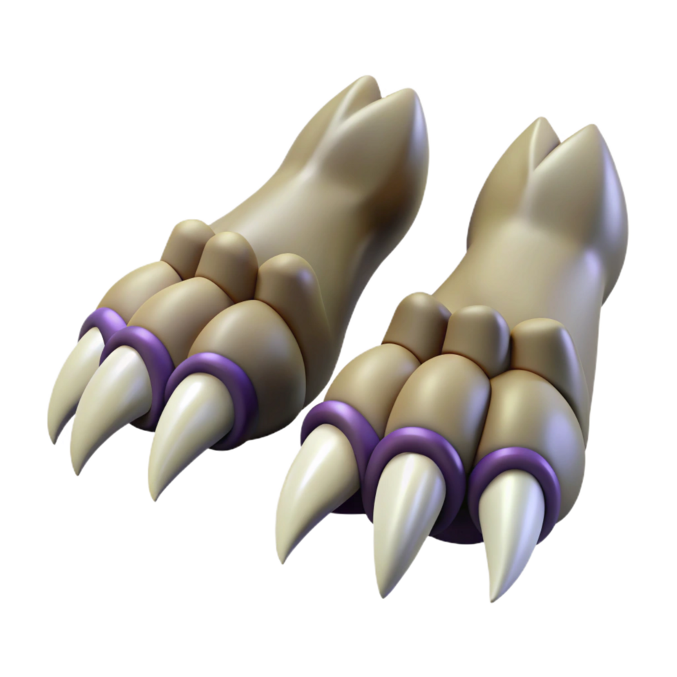 beautiful iconic A pair of clawed dragon feet. NO BACKGROUND with Transparent Background. png