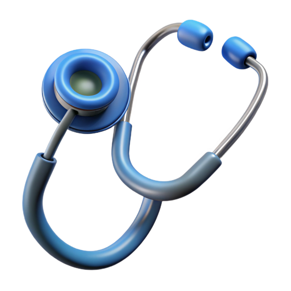 distinctive elegant Stethoscope with earpieces, NO BACKGROUND with Transparent Background. genuine png