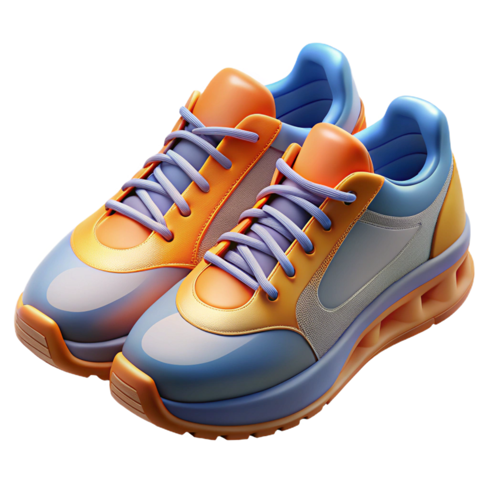 captivating contemporary Pair of running shoes, NO BACKGROUND with Transparent Background. artisan png