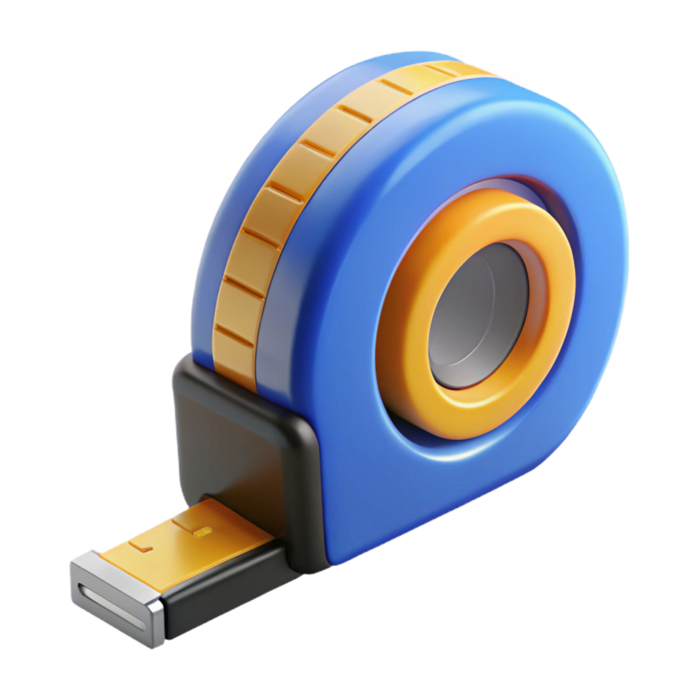 calm splendid Tape measure, NO BACKGROUND with Transparent Background. 8K png