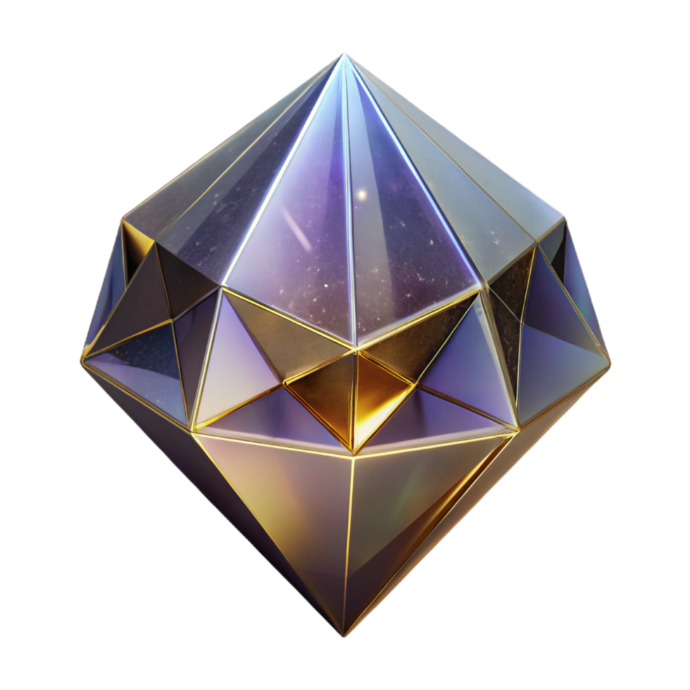 vibrant abstract Low Poly Illusion Geometric Facets Transparent original png
