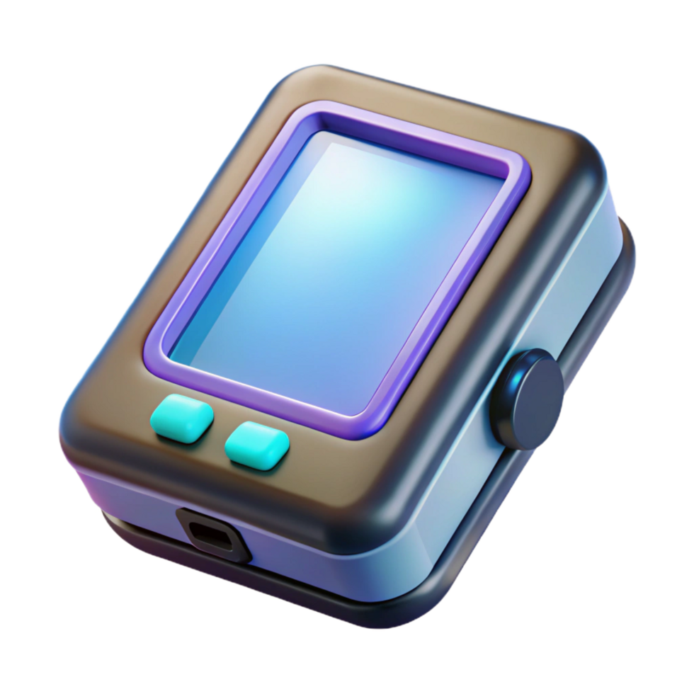 acclaimed victorian Advanced translator device with glowing screen, NO BACKGROUND with Transparent Background. premium png