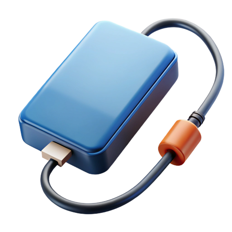 dynamic serene External hard drive with USB cable NO BACKGROUND with Transparent Background. top-tier png