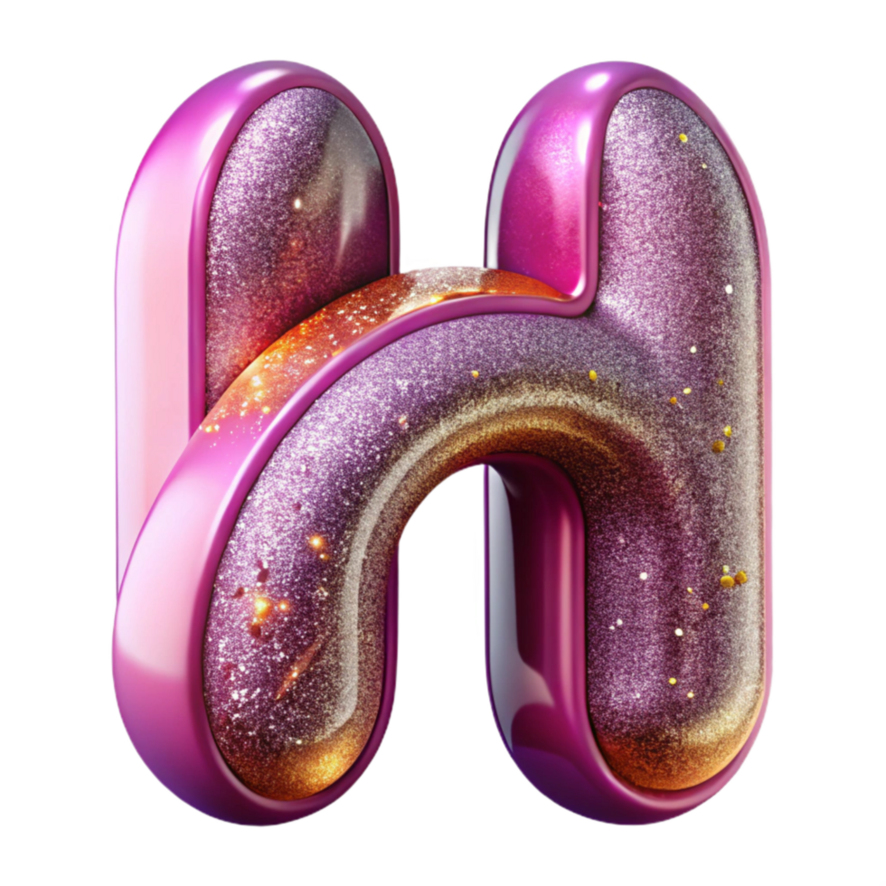 dramatic rustic Magenta Italic Font Letter H Cutout Transparent Background genuine png