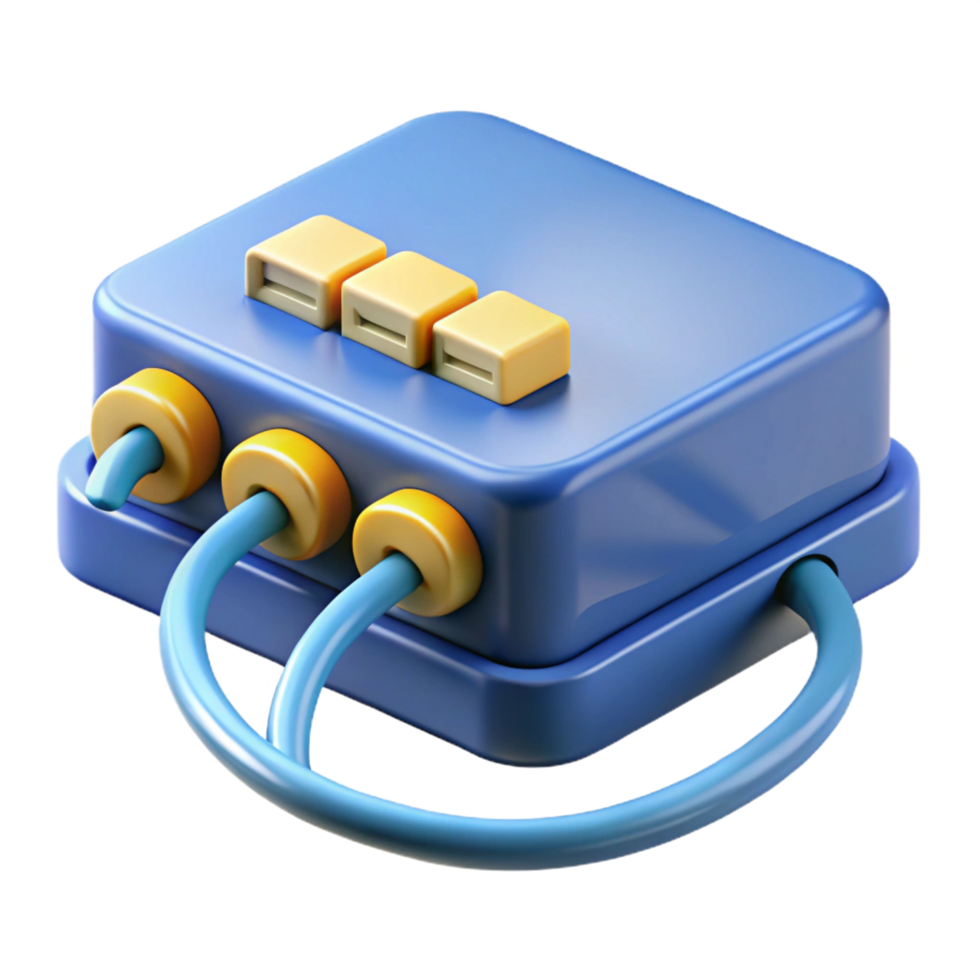 dazzling signature Network switch with ethernet cables NO BACKGROUND with Transparent Background. png