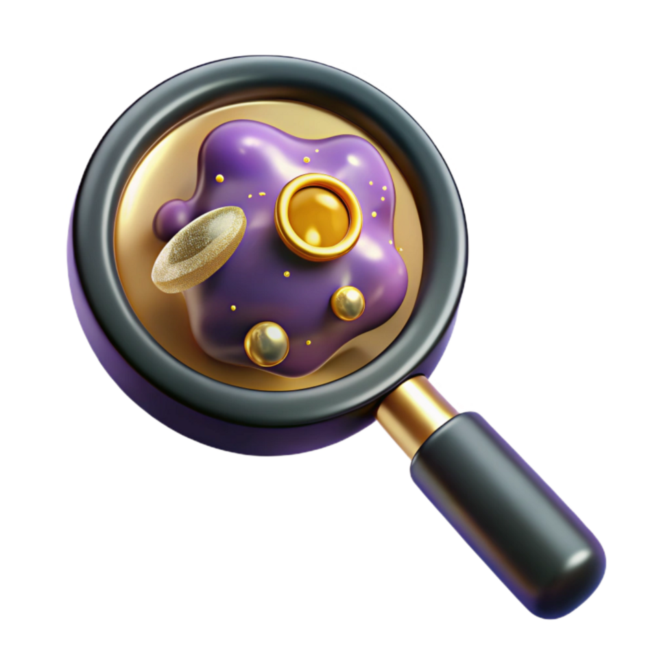 impressive rustic Magnifying Glass Over Bacteria Transparent high quality png