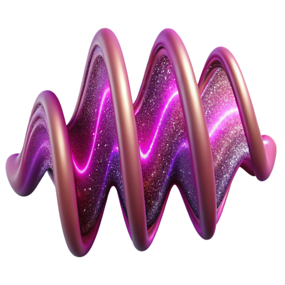 stunning classic Magenta Sound Wave Visualization Transparent high quality png
