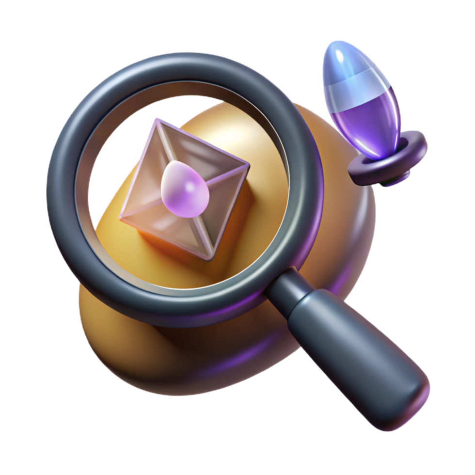 extraordinary abstract Magnifying Glass Over Dna Strand Transparent high quality png