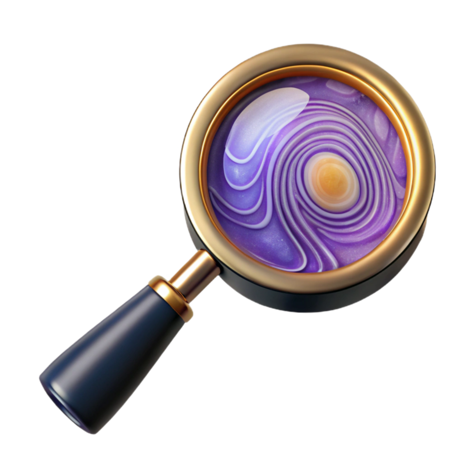 stunning vintage Magnifying Glass Over Fingerprint Transparent premium png