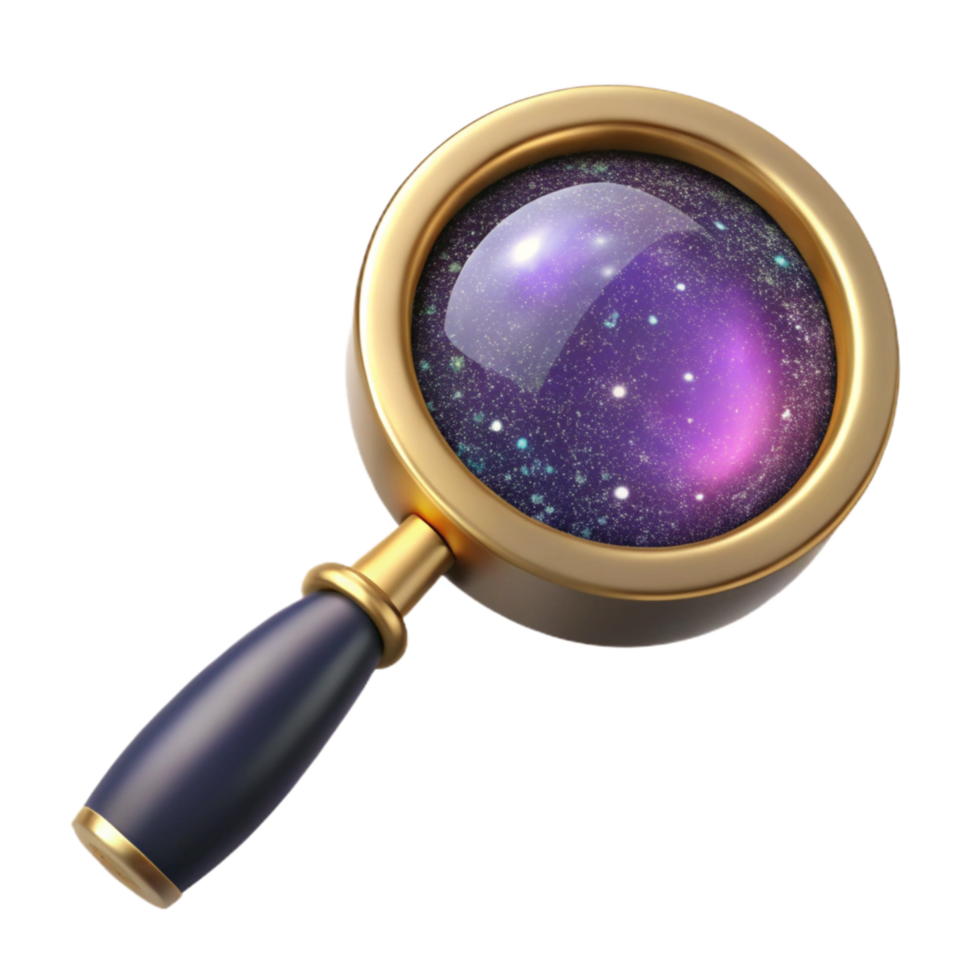 stunning contemporary Magnifying Glass Top View Isolated Cutout authentic png