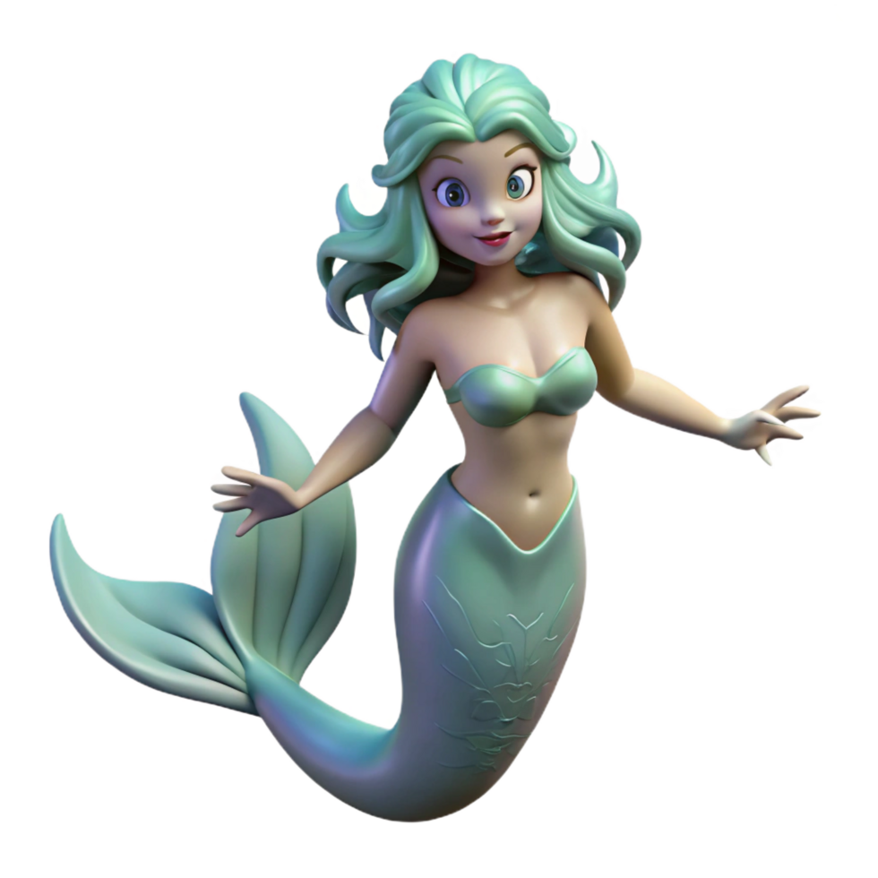 bold dramatic Siren, mythical creature, alluring voice, NO BACKGROUND with Transparent Background. studio quality png