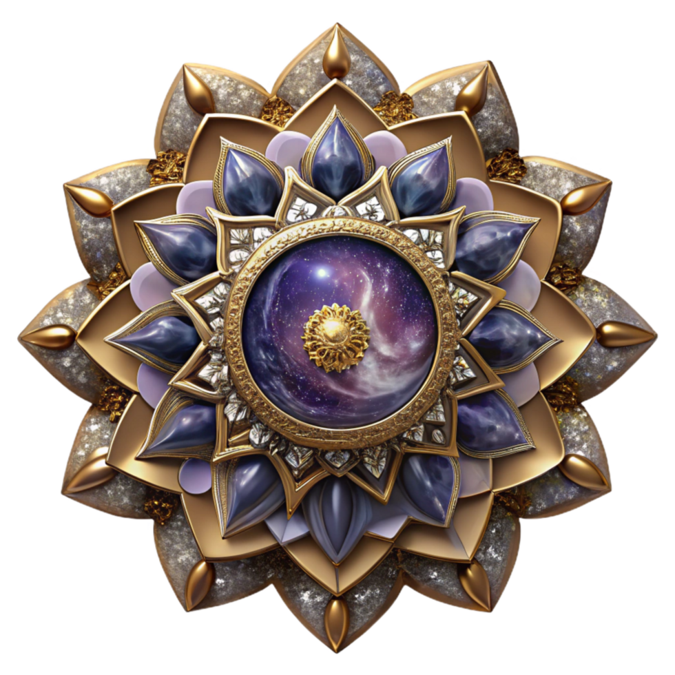 extraordinary abstract Mandala Design High Angle View Cutout Element detailed png